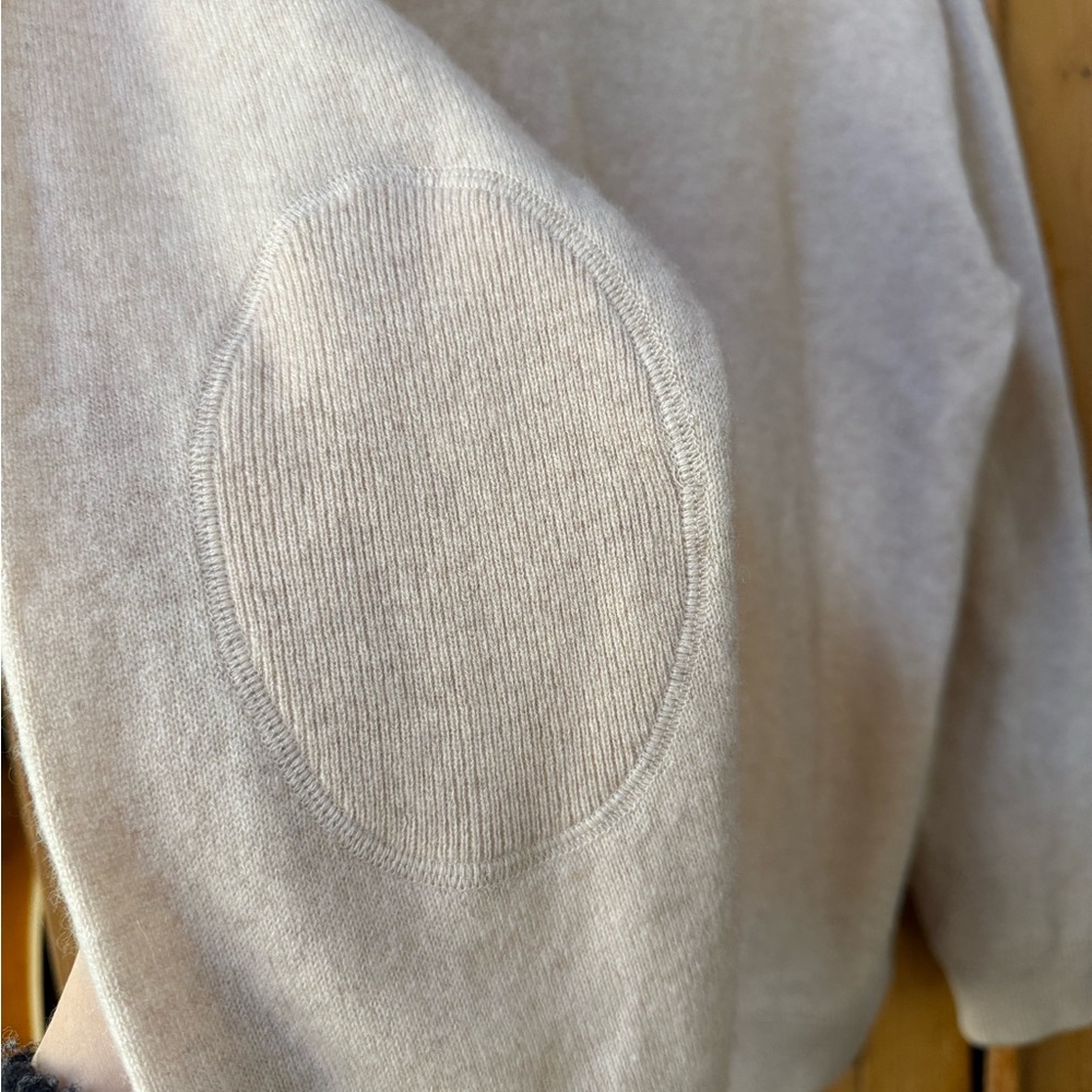 Raffi Men's 100% Cashmere long sleeve 1/4 Zip-Up Sweater EUC mock neck - Picture 7 of 7